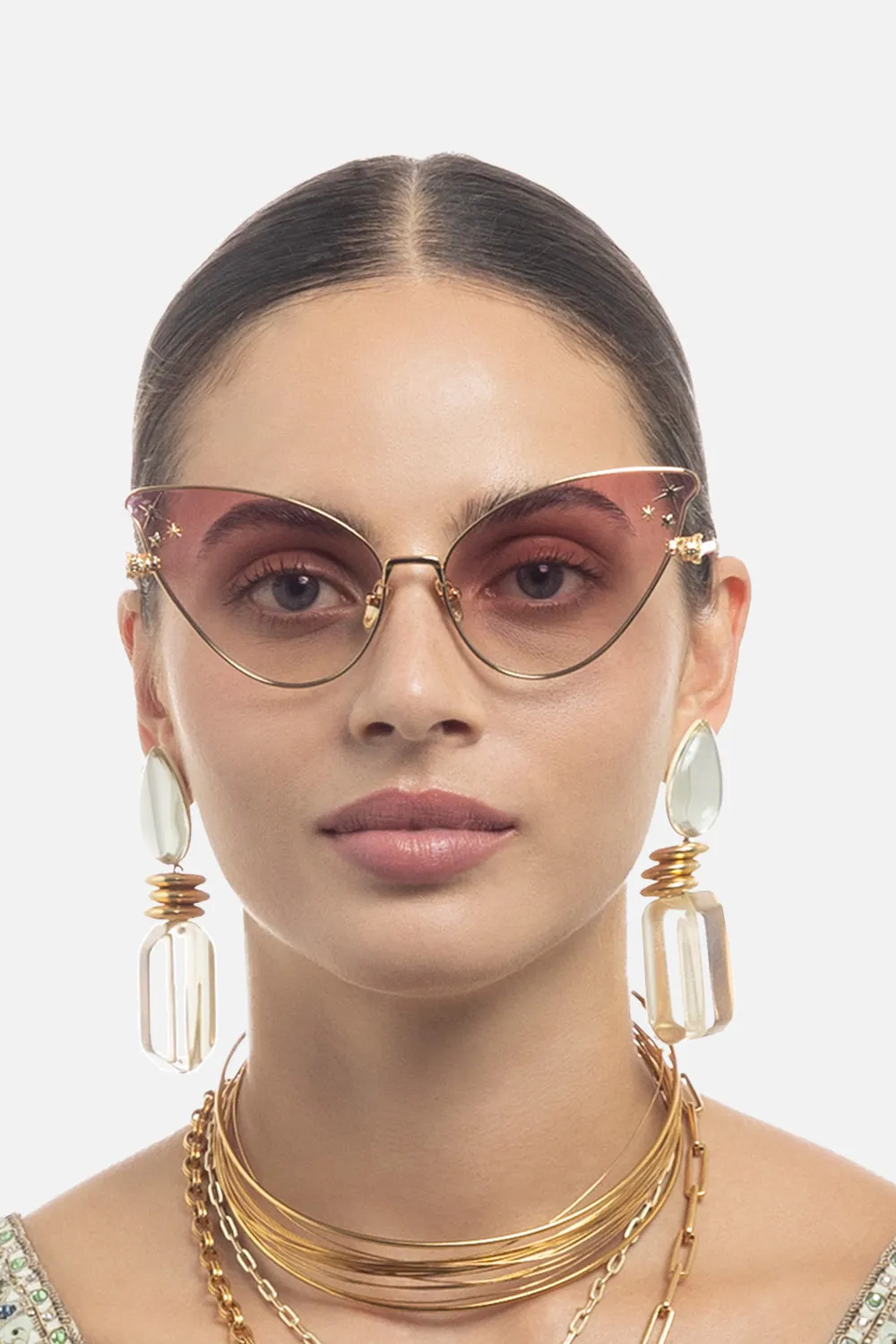 HEAD IN THE CLOUDS SUNGLASSES GOLD / PEARL sold by Camilla product image thumbnail 4