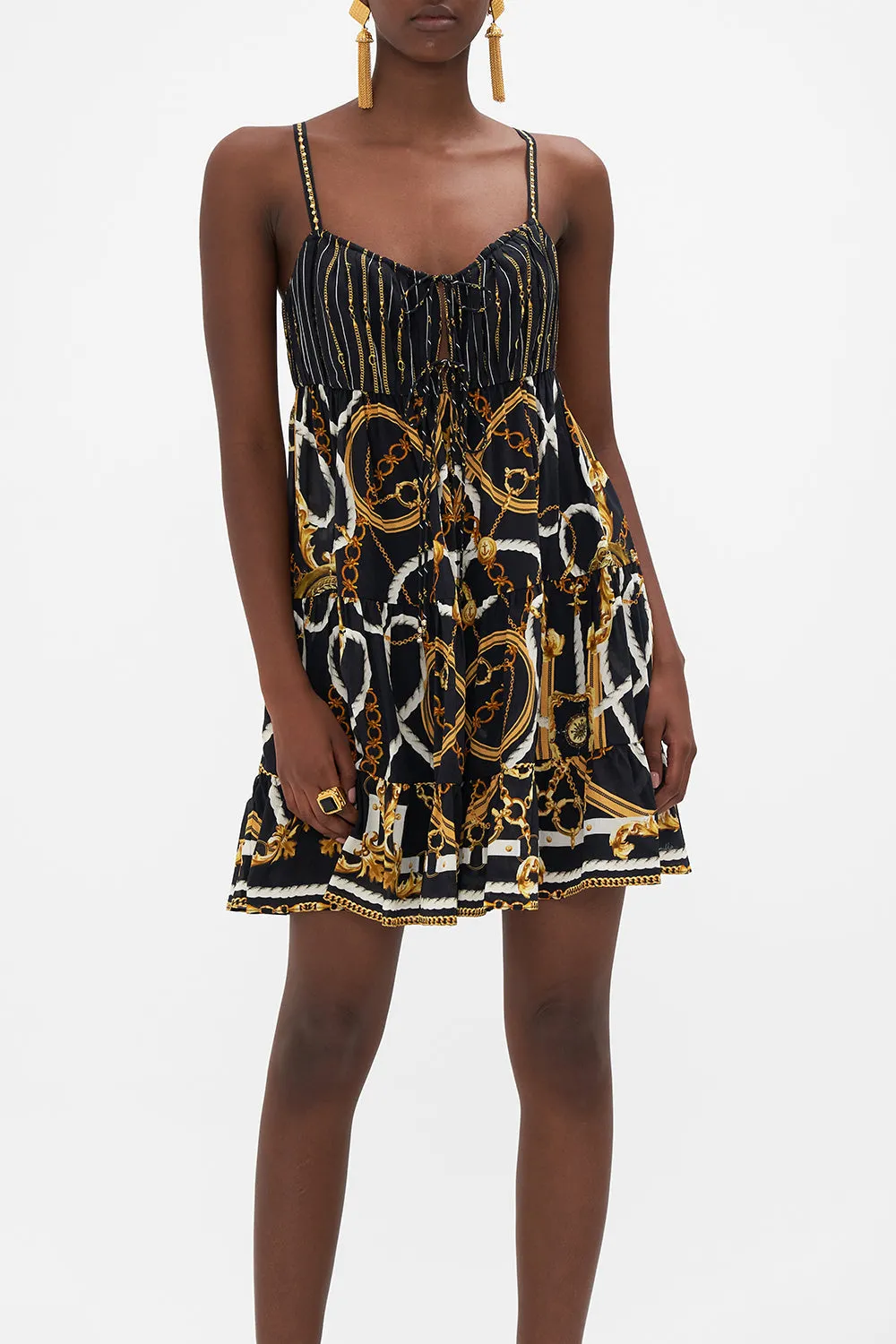 GATHERED BUST TIERED MINI DRESS COAST TO COAST sold by Camilla product image thumbnail 5