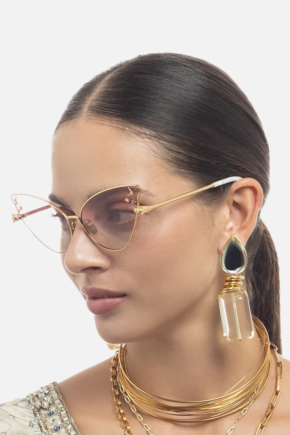 HEAD IN THE CLOUDS SUNGLASSES GOLD / PEARL sold by Camilla product image thumbnail 5