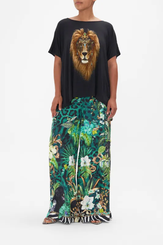 LOOSE FIT ROUND NECK TEE - BLACK SING MY SONG sold by Camilla