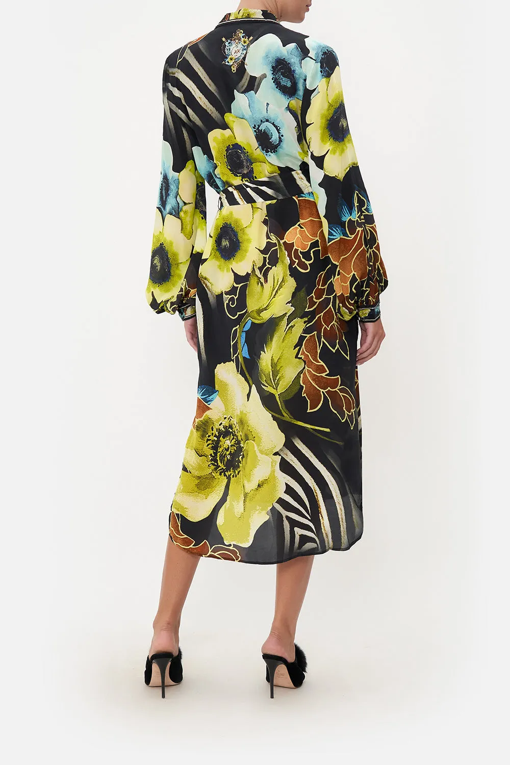 HIGH LOW MIDI SHIRT DRESS POPPY DIVINE sold by Camilla product image thumbnail 2