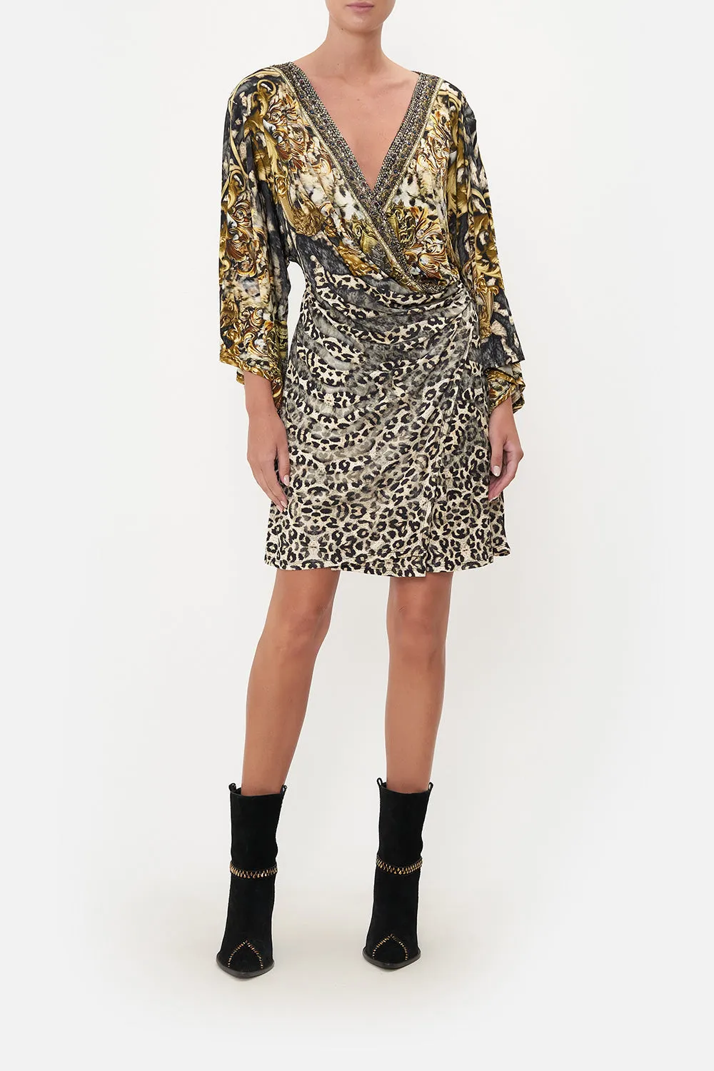 SHORT DRAPED WRAP DRESS ARMADA sold by Camilla