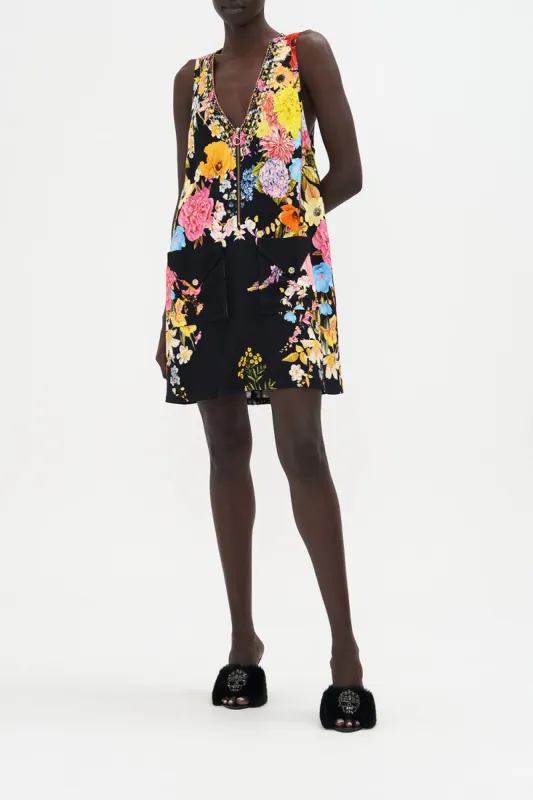 V NECK SHIFT DRESS DIVINE DIVINITY made by Camilla