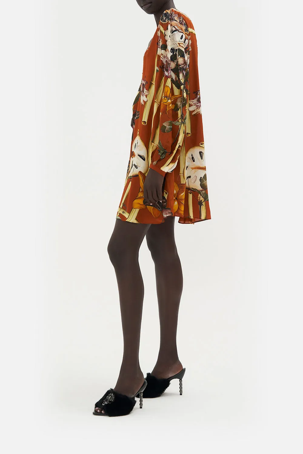 V NECK BLOUSON SLEEVE DRESS GARDEN OF EVE sold by Camilla product image thumbnail 4