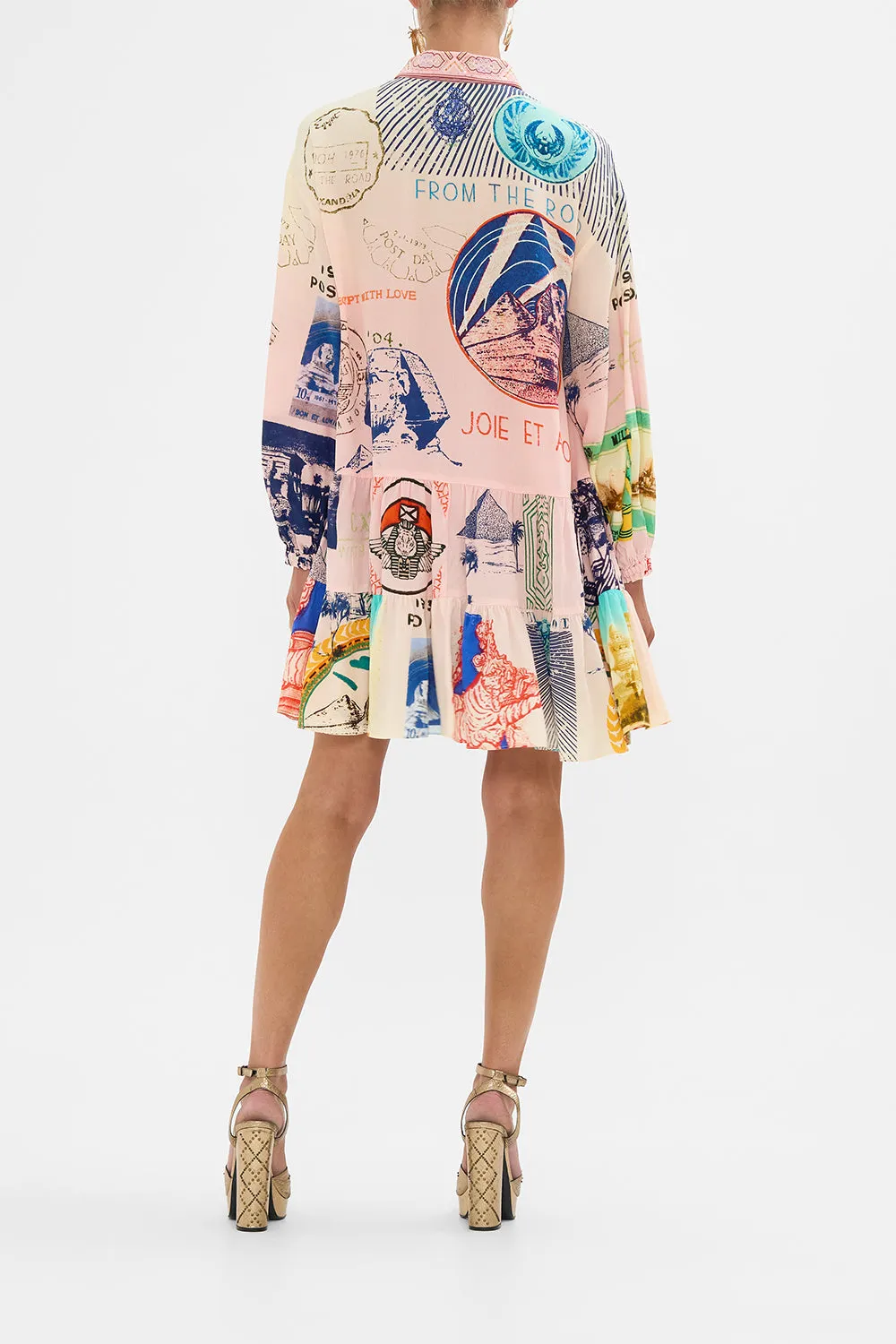 LONG SLEEVE TIERED SHORT DRESS HAUTE PASSPORT sold by Camilla product image thumbnail 2