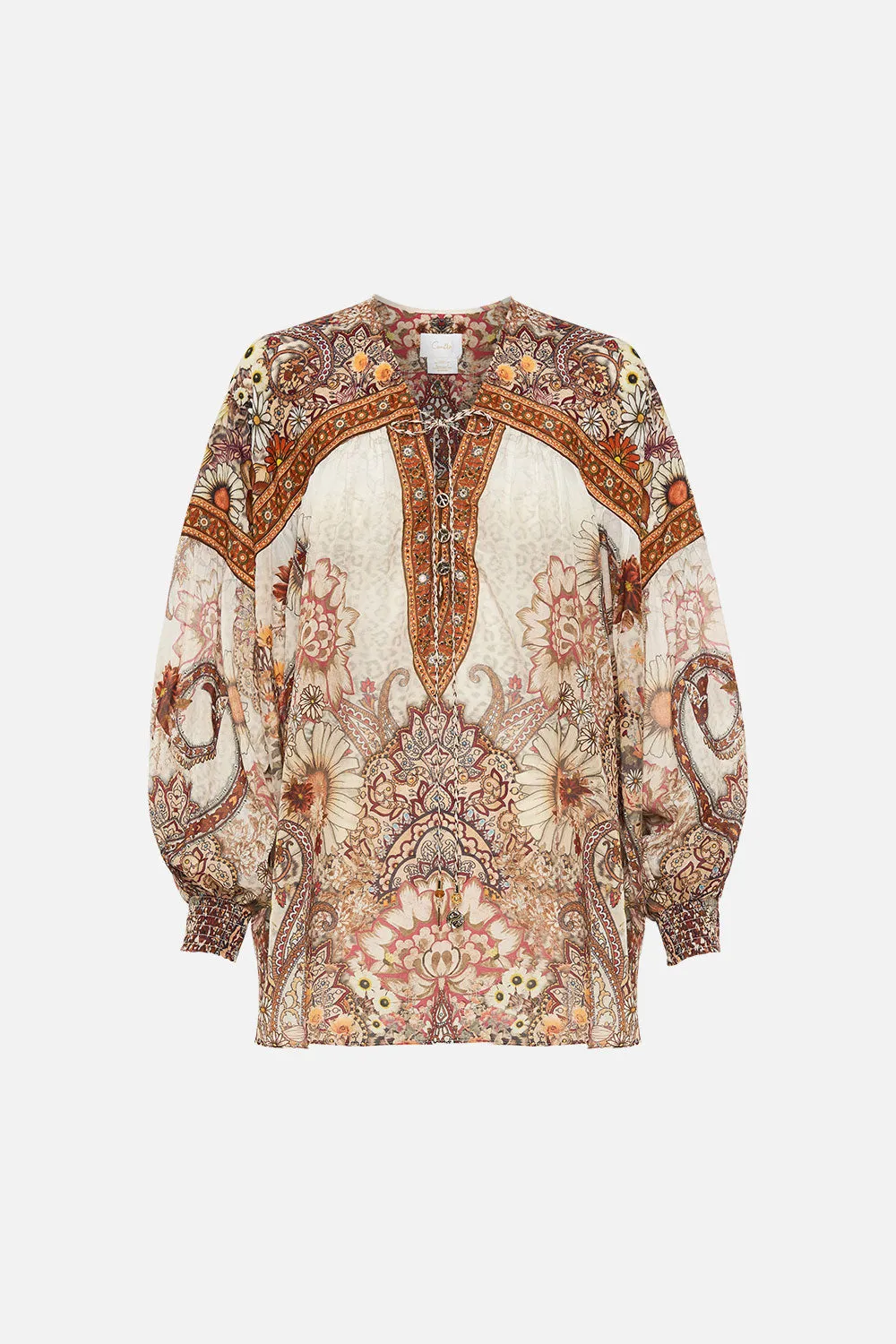 BLOUSON BLOUSE WITH NECK TIE HEART OF A HIPPIE sold by Camilla product image thumbnail 3