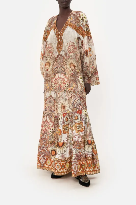 BLOUSON BLOUSE WITH NECK TIE HEART OF A HIPPIE sold by Camilla