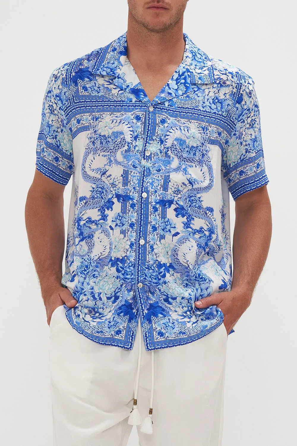 SHORT SLEEVE CAMP COLLARED SHIRT HEART OF A DRAGON sold by Camilla product image thumbnail 5