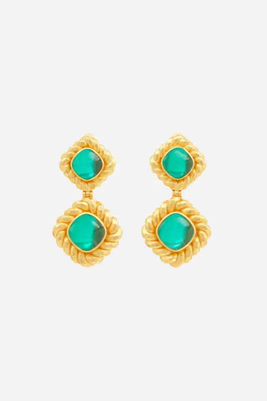 CARLOTTA EMERALD EARRINGS MULTI sold by Camilla