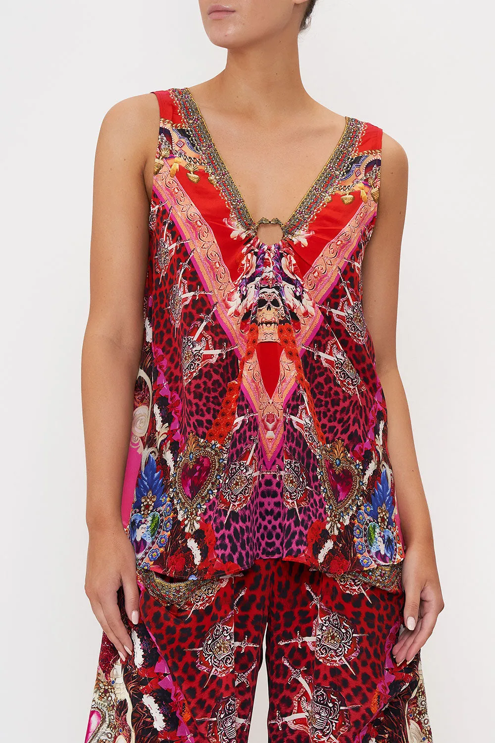 WIDE STRAP U-RING TOP ARTESANIA MANIA sold by Camilla product image thumbnail 5