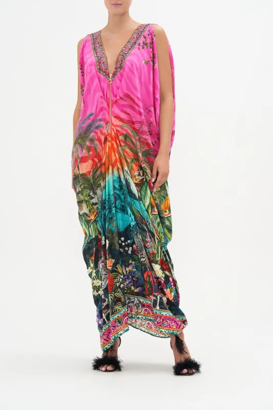 LONG DRAPE DRESS WITH ZIP FRONT UNTAMED RUNAWAY sold by Camilla