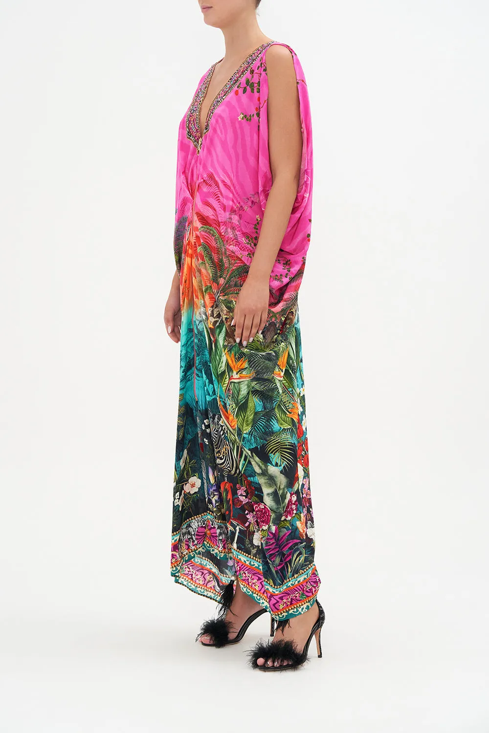 LONG DRAPE DRESS WITH ZIP FRONT UNTAMED RUNAWAY sold by Camilla product image thumbnail 4