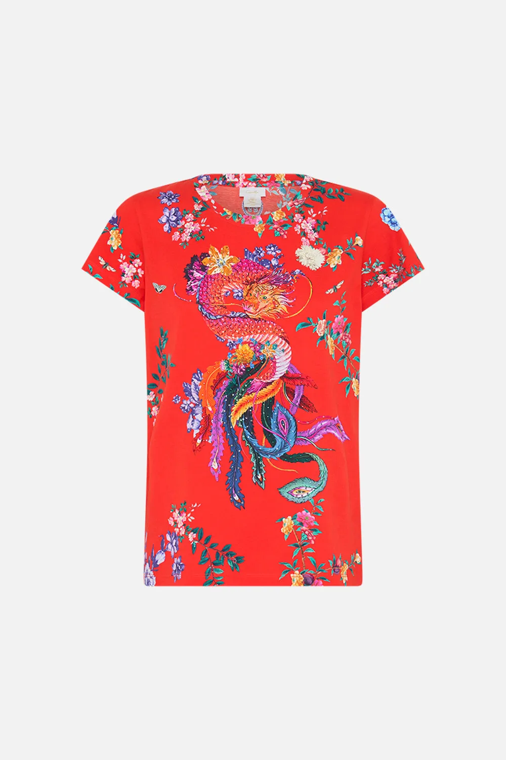 SLIM FIT ROUND NECK T-SHIRT - PRINTED THE SUMMER PALACE sold by Camilla product image thumbnail 3