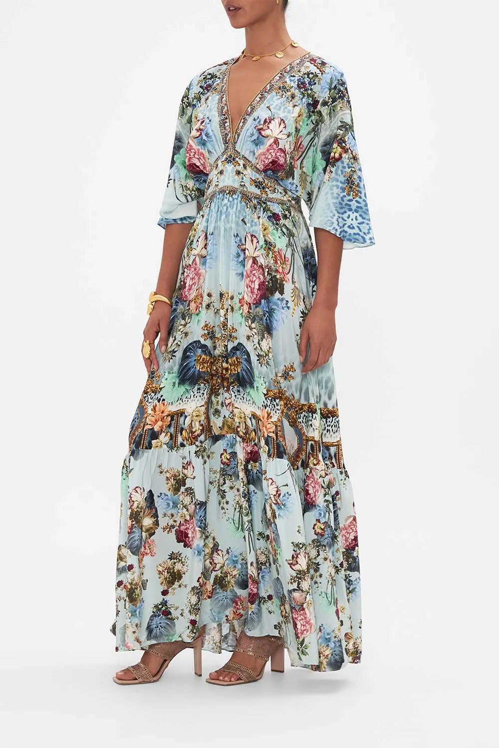 WAISTED DRESS WITH HEM RUFFLE LETTERS TO LEO sold by Camilla product image thumbnail 4