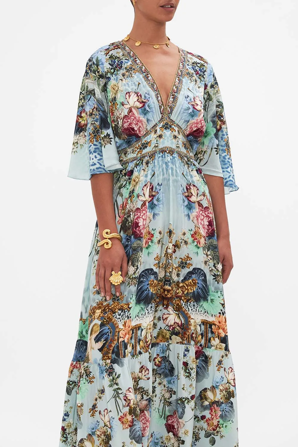 WAISTED DRESS WITH HEM RUFFLE LETTERS TO LEO sold by Camilla product image thumbnail 5