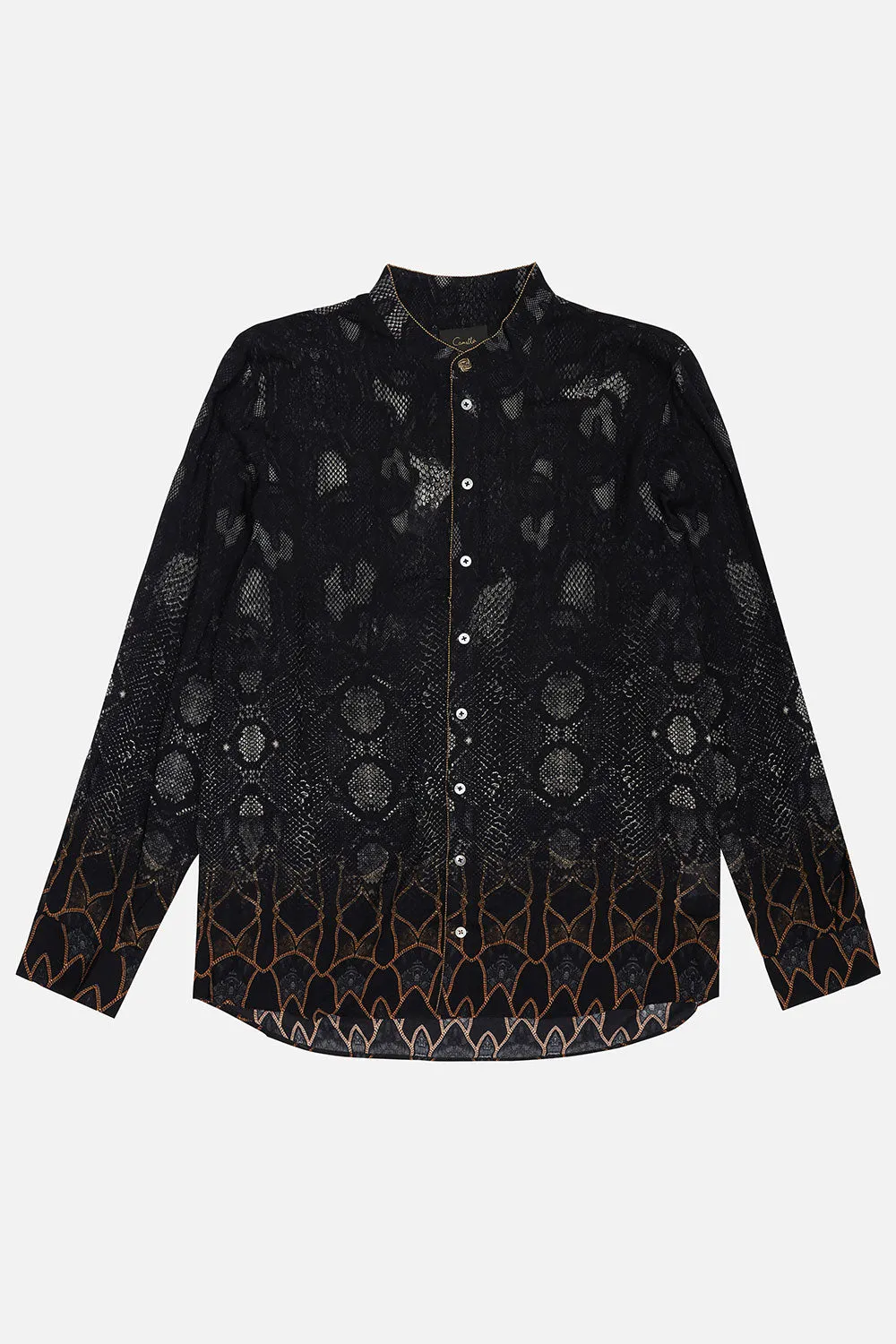 LONG SLEEVE MANDARIN COLLAR SHIRT WILD HORSES sold by Camilla product image thumbnail 3