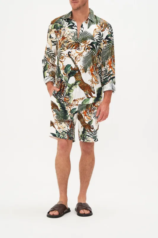 CUT OFF TRACK SHORT TIGER TRAP sold by Camilla