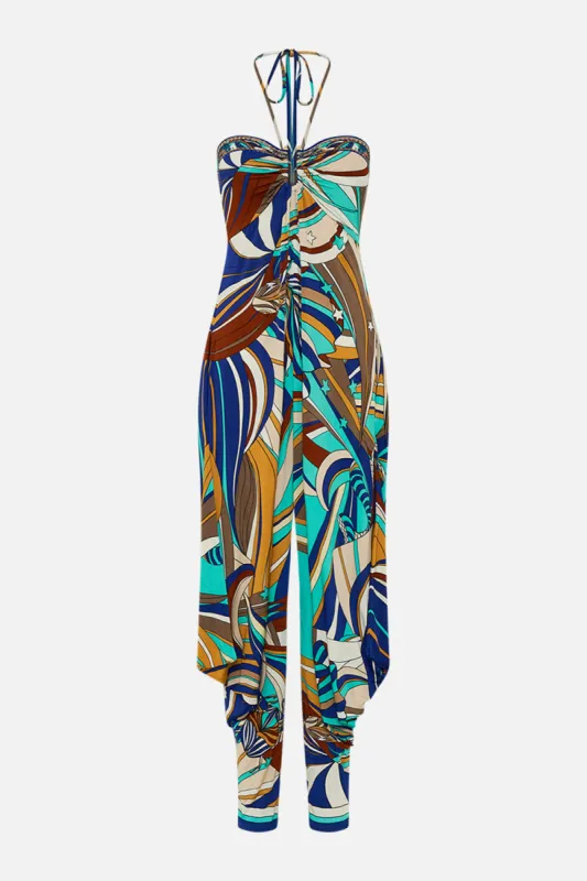 JERSEY DRAPED PANT JUMPSUIT WITH HARDWARE OASIS ORACLE sold by Camilla