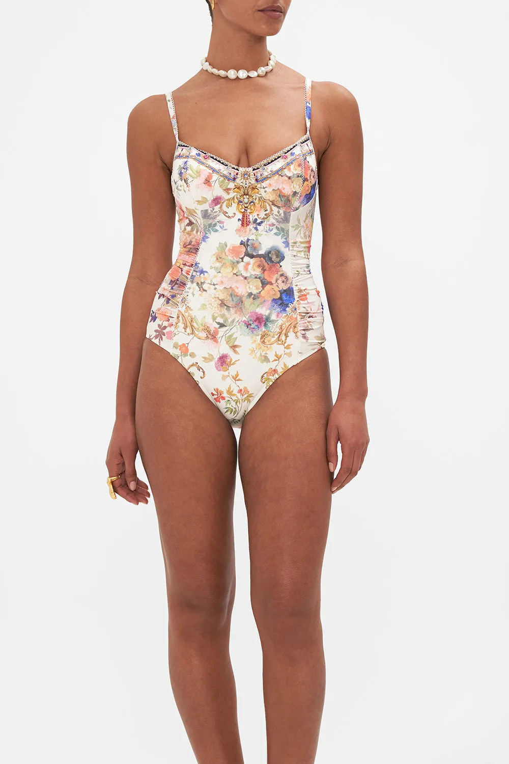 ROUCHED SIDE ONE PIECE FRIENDS WITH FRESCOS sold by Camilla product image thumbnail 5