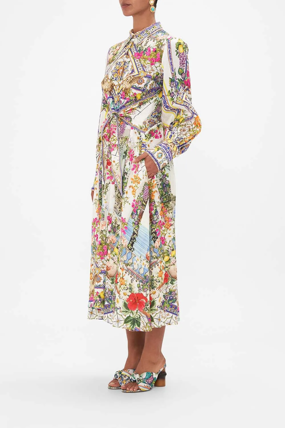 WAIST TIE SHIRT DRESS AMALFI AMORE sold by Camilla product image thumbnail 4