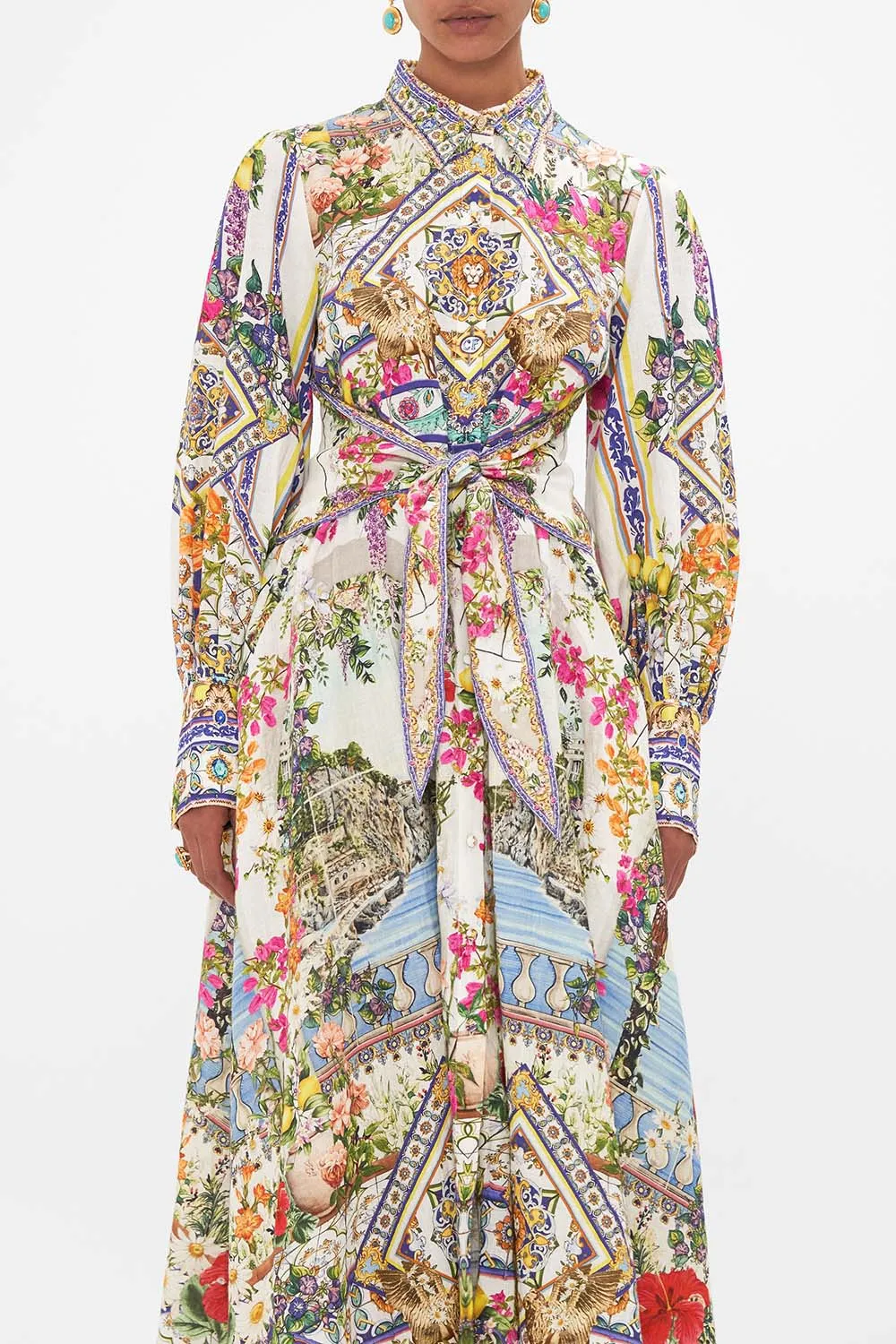 WAIST TIE SHIRT DRESS AMALFI AMORE sold by Camilla product image thumbnail 5