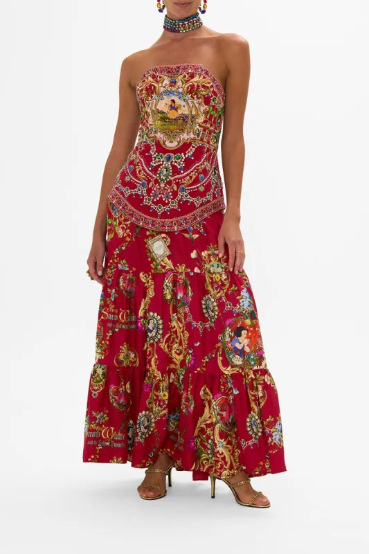 CURVED HEM ZIP DETAIL CORSET JUST ONE BITE SNOW WHITE made by Camilla