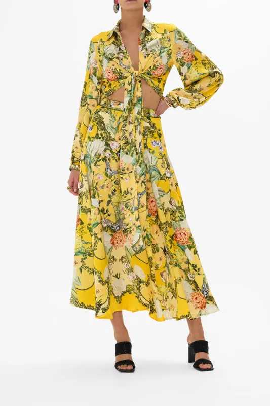 CROPPED WRAP SHIRT PATHS OF GOLD sold by Camilla