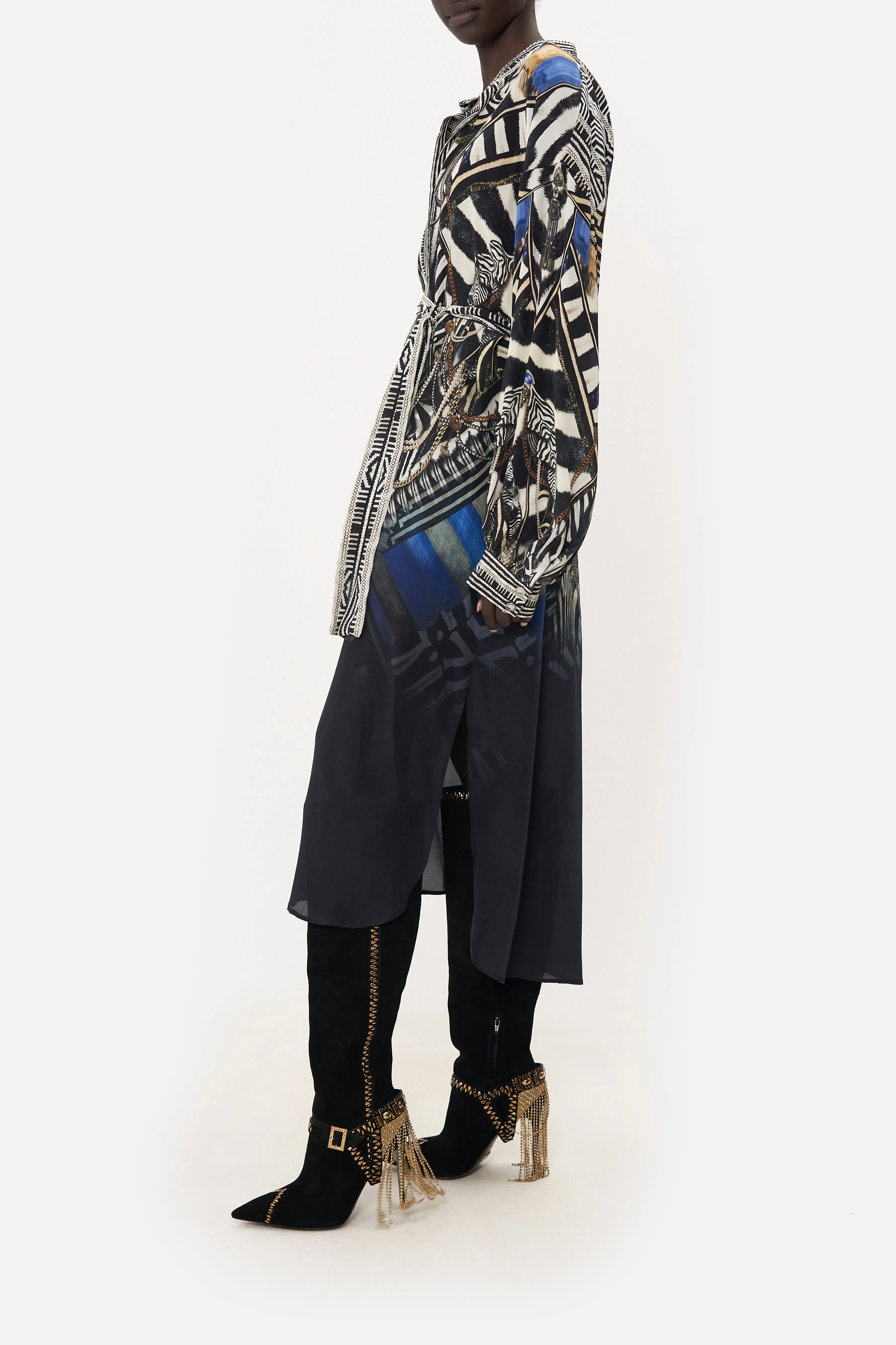 BLOUSON SLEEVE PLACKET DRESS KNIGHT OF THE WILD sold by Camilla product image thumbnail 4