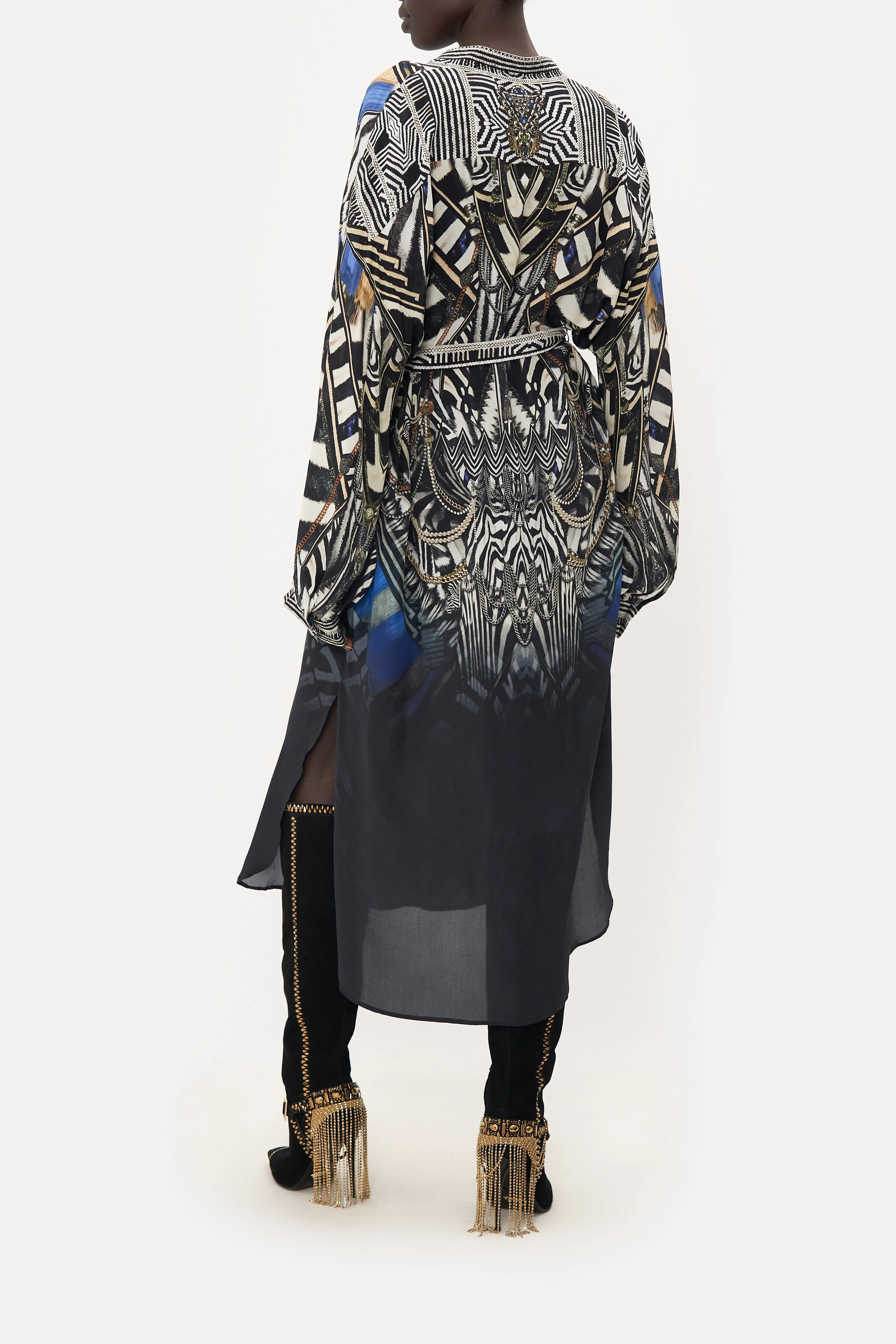 BLOUSON SLEEVE PLACKET DRESS KNIGHT OF THE WILD sold by Camilla product image thumbnail 2