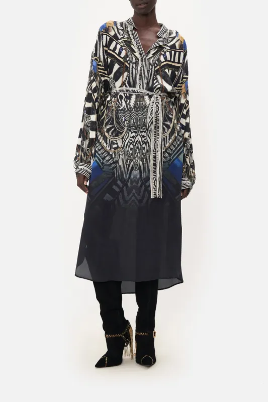 BLOUSON SLEEVE PLACKET DRESS KNIGHT OF THE WILD sold by Camilla
