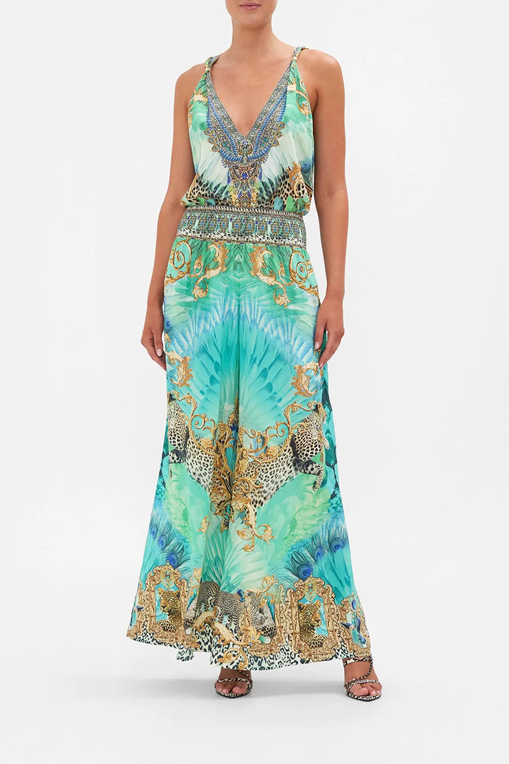 SHIRRED WAIST PANT LAY OF THE LAND sold by Camilla