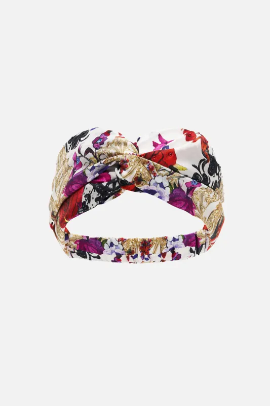 WOVEN TWIST HEADBAND REIGN OF ROSES sold by Camilla
