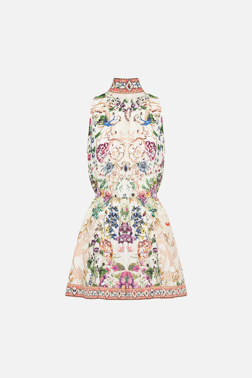 NECK TIE PLAYSUIT WITH ELASTIC WAIST QUEENS BEE HIVE sold by Camilla product image thumbnail 3