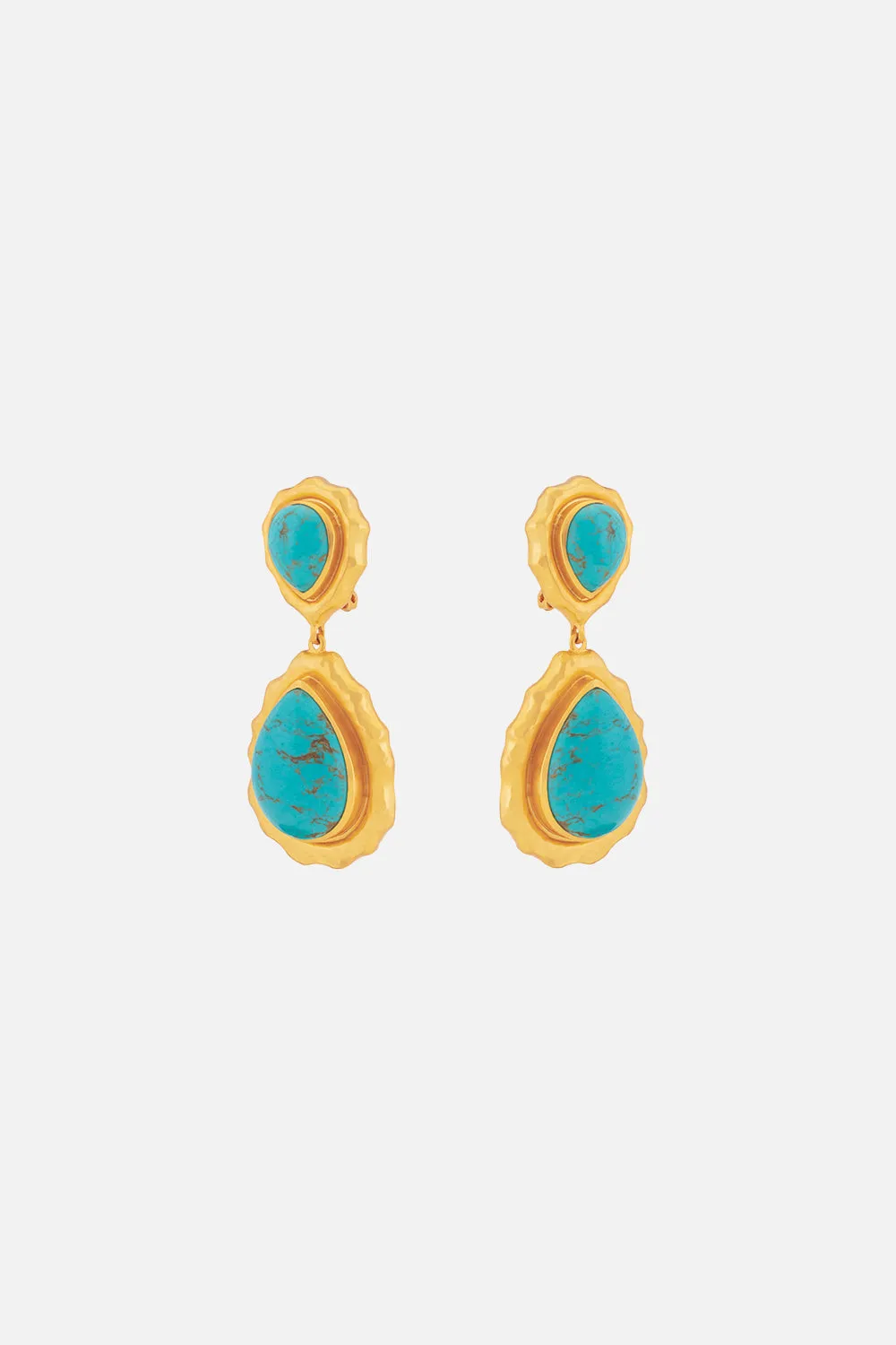 PAULINA GOLDEN TURQUOISE EARRINGS MULTI sold by Camilla product image thumbnail 2