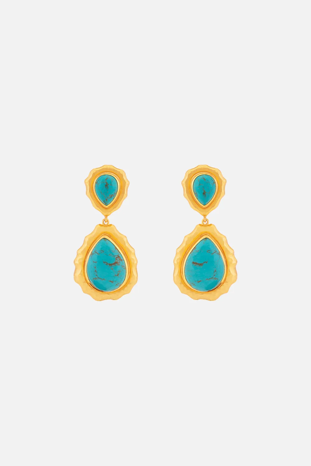 PAULINA GOLDEN TURQUOISE EARRINGS MULTI sold by Camilla