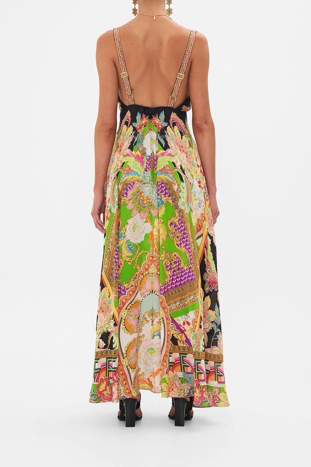 PLUNGE NECK MAXI DRESS SUNDOWNERS IN SICILY sold by Camilla product image thumbnail 2