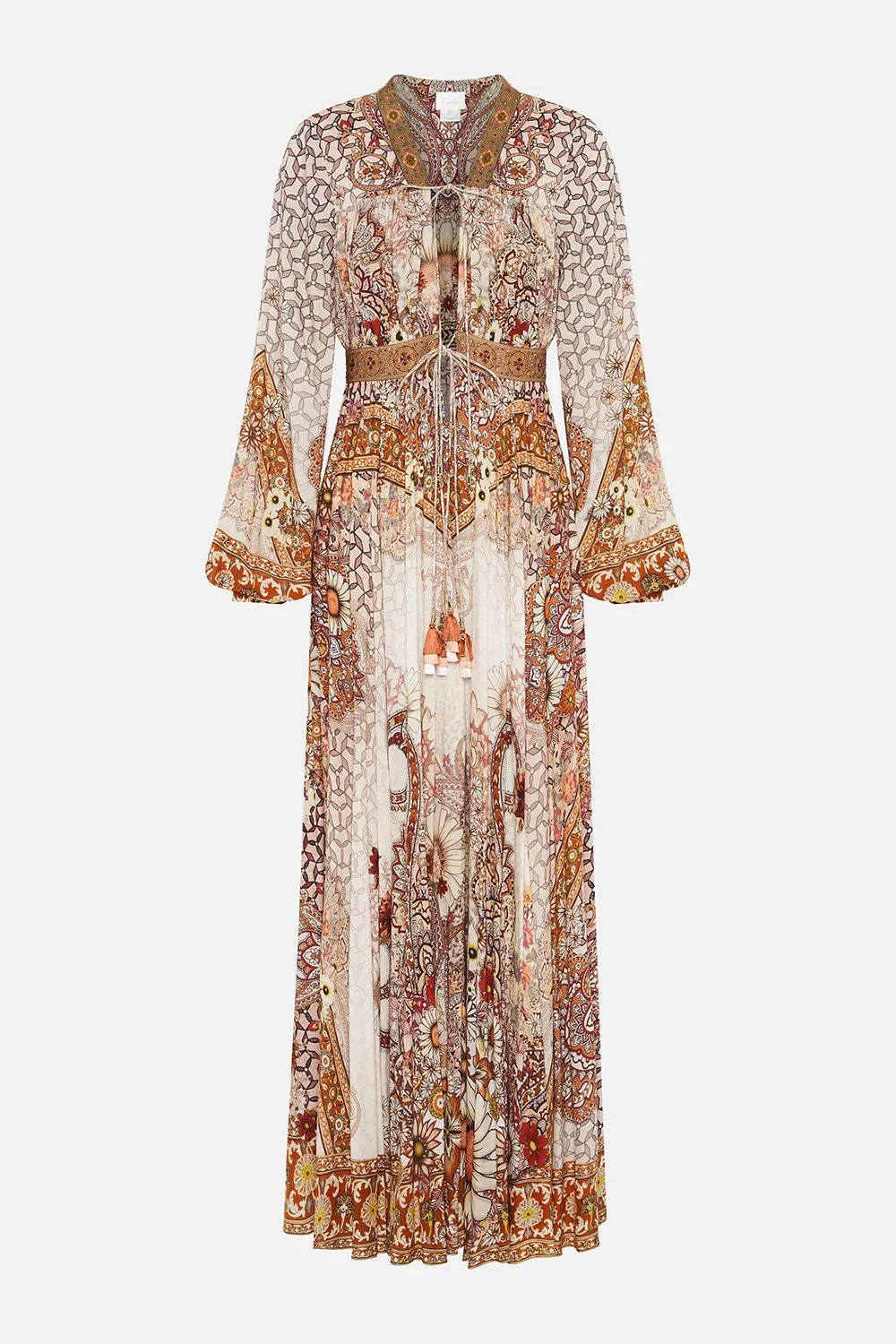 PEASANT DRESS WITH TIE FRONT HEART OF A HIPPIE sold by Camilla product image thumbnail 3