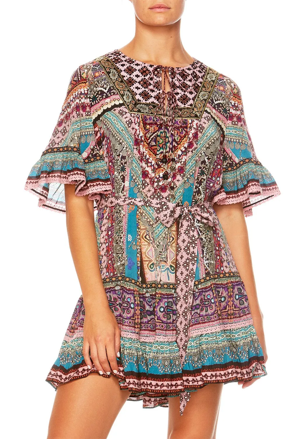 SHORT FRILL DRESS WITH BIB TIMES WE SHARE sold by Camilla product image thumbnail 2