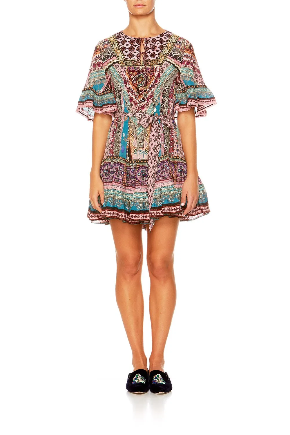 SHORT FRILL DRESS WITH BIB TIMES WE SHARE sold by Camilla product image thumbnail 5