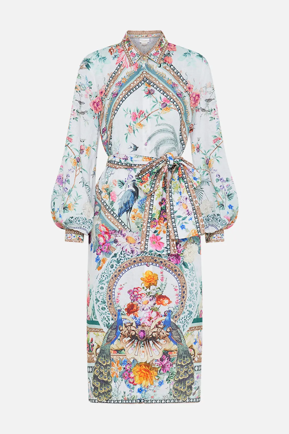 HIGH LOW MIDI SHIRT DRESS PLUMES AND PARTERRES sold by Camilla product image thumbnail 3