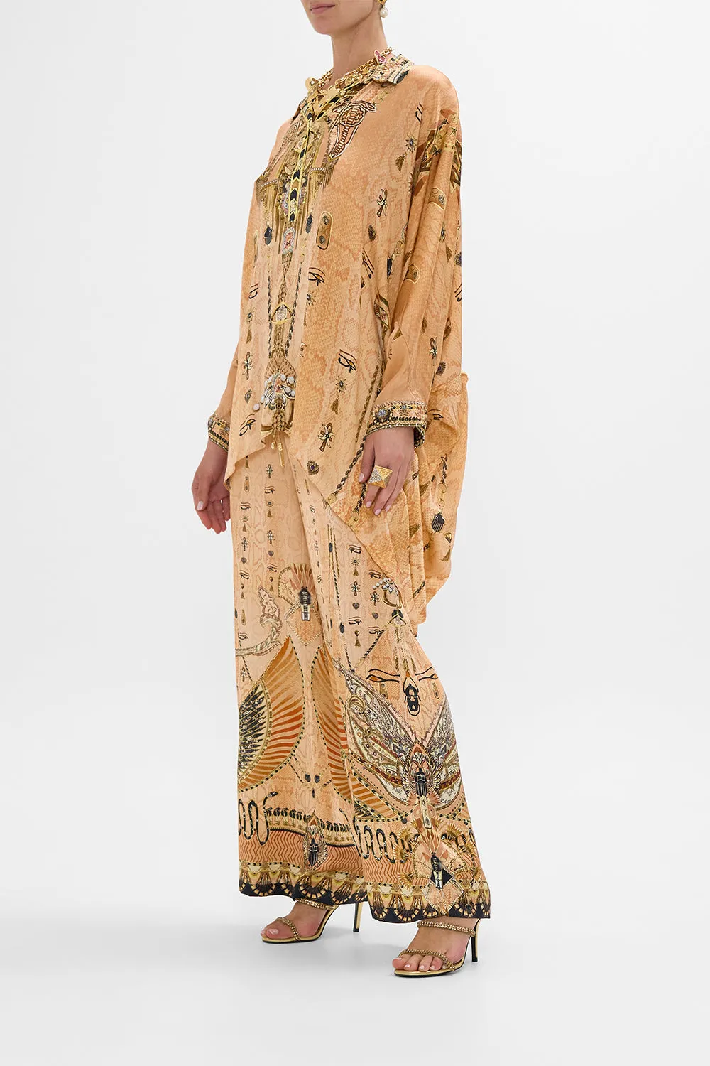 BUTTON UP TOP WITH DRAPED BACK KINGDOM OF HEIROGLYPHS sold by Camilla product image thumbnail 4