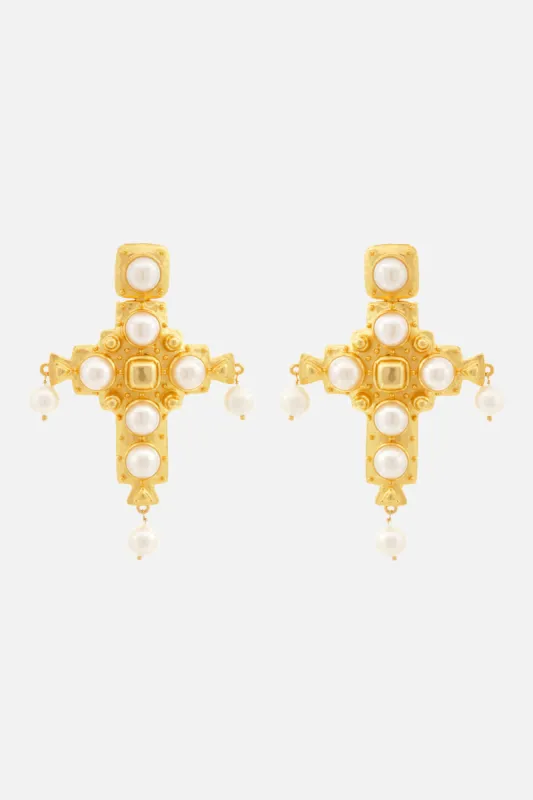 MIRABELLA PEARL EARRINGS MULTI sold by Camilla