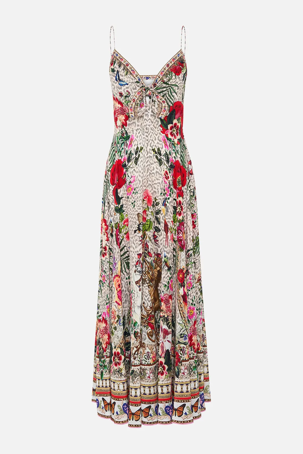 LONG DRESS WITH TIE FRONT LEOS BOUQUET sold by Camilla product image thumbnail 3