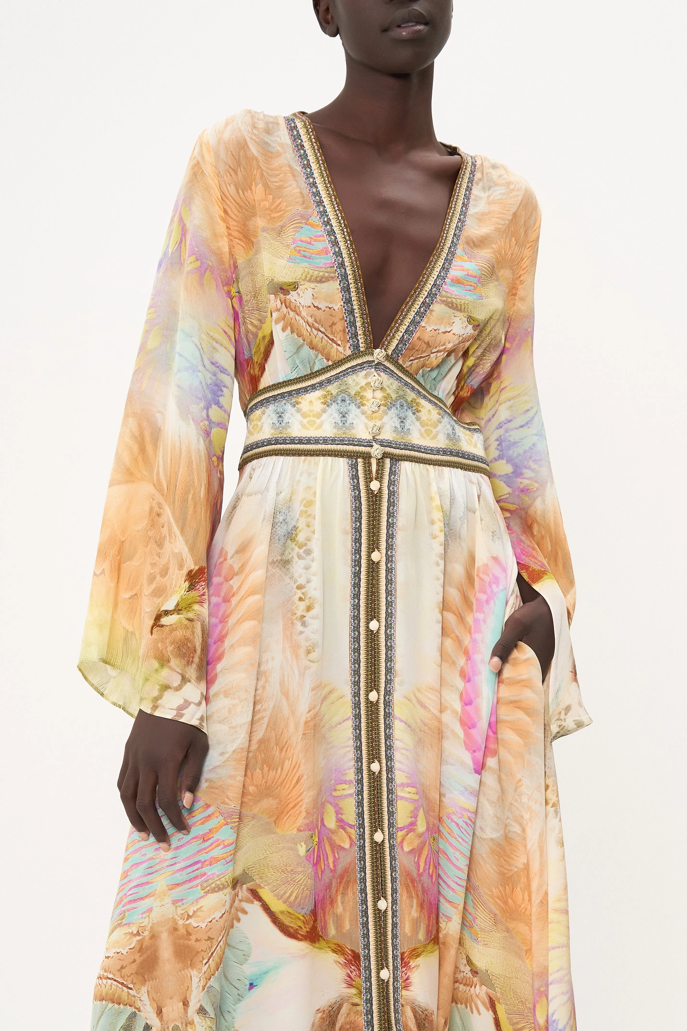 KIMONO SLEEVE DRESS WITH SHIRRING DETAIL TAKE FLIGHT sold by Camilla product image thumbnail 5