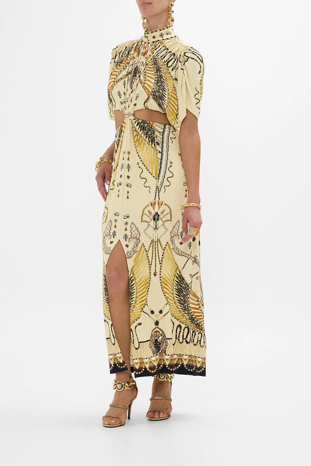 HIGH NECK TWIST CUT OUT JERSEY DRESS GATEWAY TO THE AFTERLIFE sold by Camilla product image thumbnail 4
