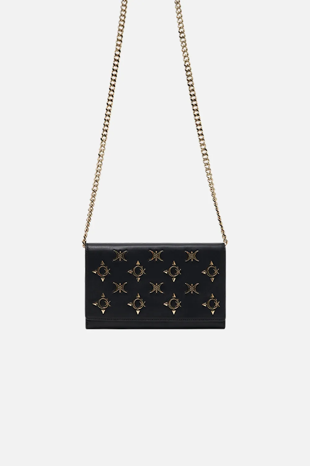 CHAIN FLAP CROSSBODY SOLID BLACK sold by Camilla