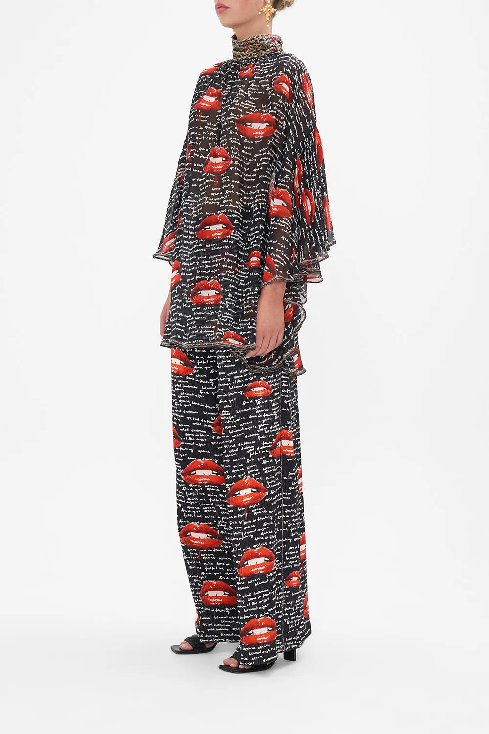 HIGH NECK RUFFLE SLEEVE BLOUSE CHAOS MAGIC sold by Camilla product image thumbnail 4