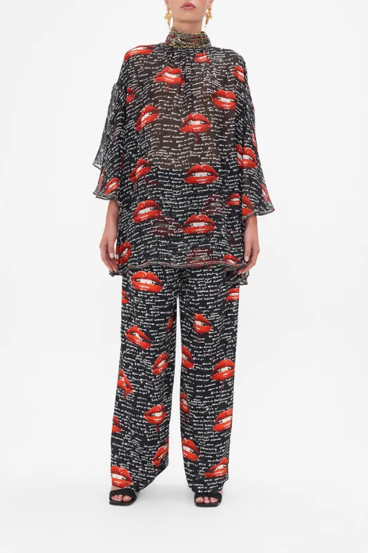 HIGH NECK RUFFLE SLEEVE BLOUSE CHAOS MAGIC sold by Camilla