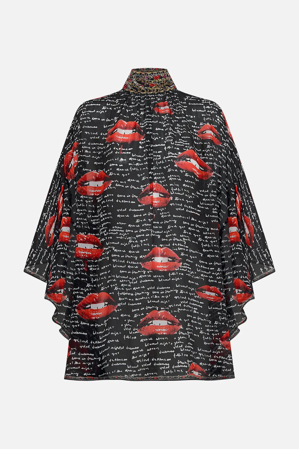 HIGH NECK RUFFLE SLEEVE BLOUSE CHAOS MAGIC sold by Camilla product image thumbnail 3