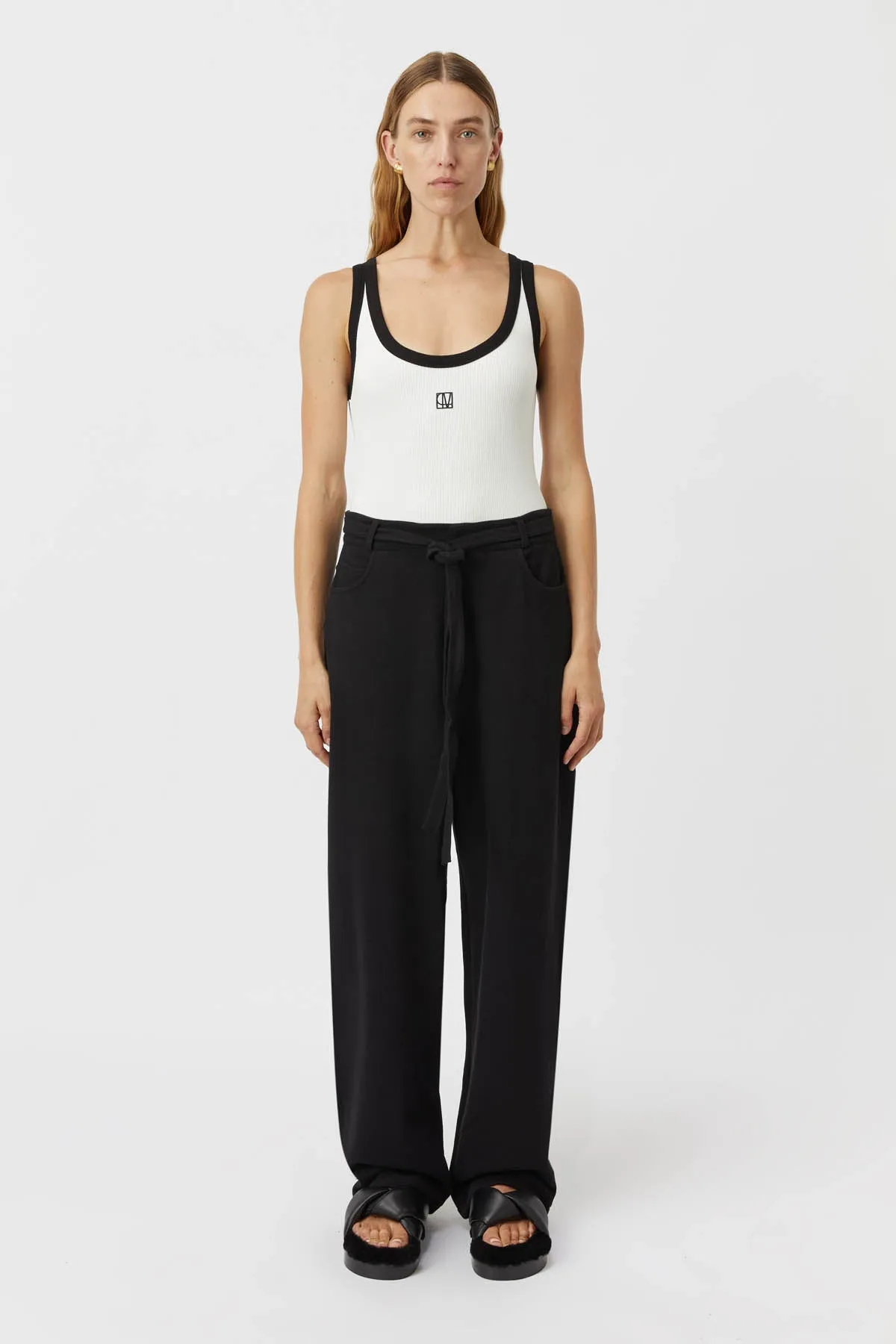 Nora Contrast Bind Scoop Neck Tank sold by camilla & marc